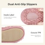Snug Leaves Women's Scuff Slippers Furry Cute Curly Faux Wool Slip-on Indoor Memory Foam House Shoes - Image 5