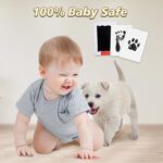 Nabance Baby Hand and Footprint Kit Inkless Hand Print & Footprint Kit with 2 Jungle Animals Pattern Photo Frame 2 Large Ink Pad 4 Cute Clips 4 Imprint Cards Mess Free Ink Pad Family Keepsake - Image 2