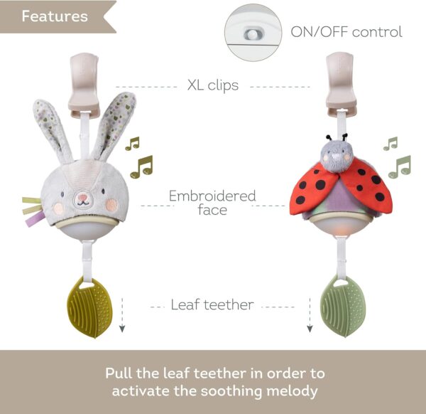 Taf Toys Music & Light Ladybug Take Along Toy. Portable Baby Musical Hanging Toy. Newborn Sound Soother. Compact Travel Mobile. Easily Attaches to Pram. Suitable for Baby Boys & Girls from 0 Months - Image 5