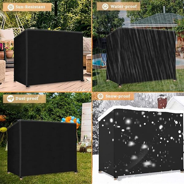 Outdoor 3 Seater Chair Cover Waterproof 210D Oxford Garden Furniture Canopy with Zipper for Glider Chair All Weather Protection 87" X 49" X 67" Green Color - Image 6