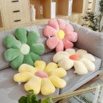 Flower Floor Pillow Seating Cushion Daisy Flower Throw Pillow Cute Room Decor for Girls Flower Plush for Reading and Lounging Comfy Pillow (80cm/31.49inch, Yellow) - Image 6