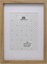 Natural Wood Effect A4 Photo Frames set of 3 with Mount for A5(6 x 8 ''),A4 Gallery Boxed Picture Frames With Mount for A5, A5 picture frames, Modern A4, A5 documents frames. - Image 4