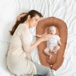 Baby Lounger for Newborn, Infant Lounger for 0-24 Months, Co Sleeper for Girls Boys, 100% Cotton Soft Adjustable Baby Floor Seat for Travel, Portable Baby Nest Lounger(Brown) - Image 6