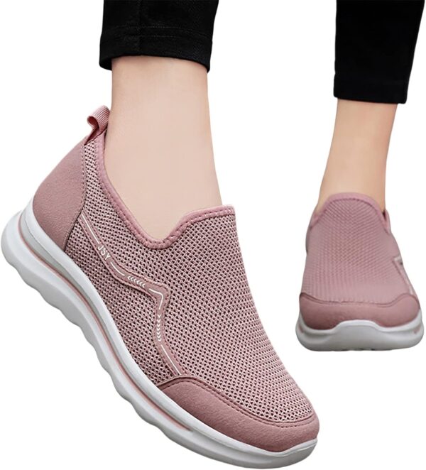 SHOBDW Ladies Canvas Shoes Womens Girls Shoes Casual Retro Plimsolls Plimsoles Low Top Flat Gym Sports Trainers Lightweight Sneakers Fashion Pumps Womens Trainers - Image 4