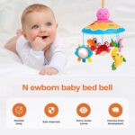 ETUCYNG Crib Mobile Toy,Baby Bassinet Mobile Hanger Bell - Rotating Cute Animal Nursery Decor, Preschool Learning Toys for Girls Boys, Stroller Accessories - Image 3