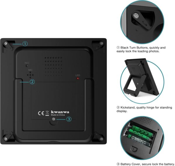 Picture Frame Personalized Voice 20S Recordable, 3.9x3.9 Love Heart Shape Gifts for Graduation, Christmas, Birthday, Wedding, Photo Frame for Tabletop Desk Bookshelf Office Home - Image 7