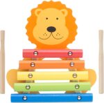 Lion Wooden Xylophone - Kids Musical Percussion Instruments for 1 Year Olds, Toddler - Montessori Baby Musical Toys for Birthday, Christmas - Early Development & Activity Toys by Orange Tree Toys