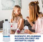 Lucemill 91% Rubbing alcohol | 1 Litre | Super Strength IPA Surface Sanitiser | 91% Isopropyl Alcohol | Clear Liquid - Image 4