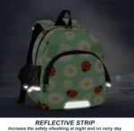 ISAOA Toddler Backpack with reins, Kids Anti-Lost Rucksack with Safety Harness,Daisies and Ladybugs Backpack for Boys and Girls Baby Preschool Mini Bag with Leash,S - Image 5
