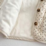 De feuilles Newborn Baby Boys Girls Quilted Hooded Coat Jacket Winter Warm Fleece Lining Button Down Outwear with Polka Dot Print - Image 7
