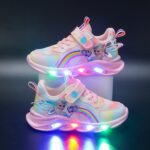 Vorkhuaeri Princess Sneakers for Girls Kids Trainers Light Up Shoes Dress Up Elsashoes Baby Toddler Sneakers Birthday Xmas - Image 2