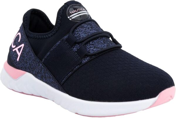 Nautica Kids Youth Sneaker Athletic Slip-On Bungee Running Shoes Boy - Girl Little Kid-Big Kid-Neave Molded-Red Mono Black - Image 6