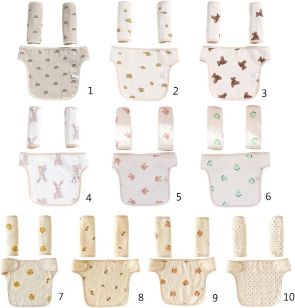 Psdndeww Infant Toddler Saliva Towel Feeding Burp Cloths Baby Bib Waist Stool Carrier Protective Cover Pad - Image 9