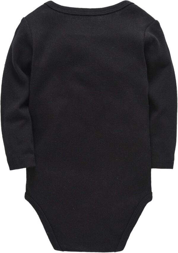 kavkas Long Sleeve Newborn Bodysuits Plain Baby Vest Undershirt Cotton Baby Clothes for Boys and Girls 5 Pack, 0-24 Months - Image 2