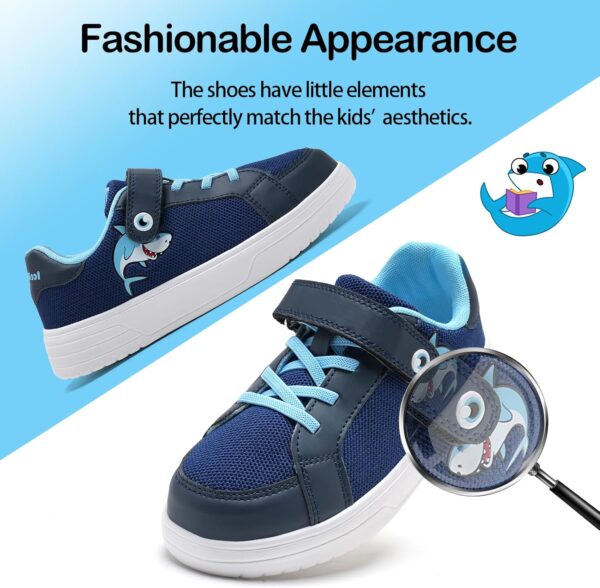 Boys Girls Trainers Kids Walking Shoes Athletic Sneakers School Shoes Hook and Loop Running Shoes for Little Kid Big Kid - Image 4