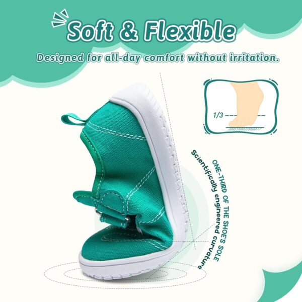 Barefoot Shoes Kids Wide Boys Girls Minimalist Canvas Trainers Walking Sneakers for School Running Outdoor Sports - Image 3