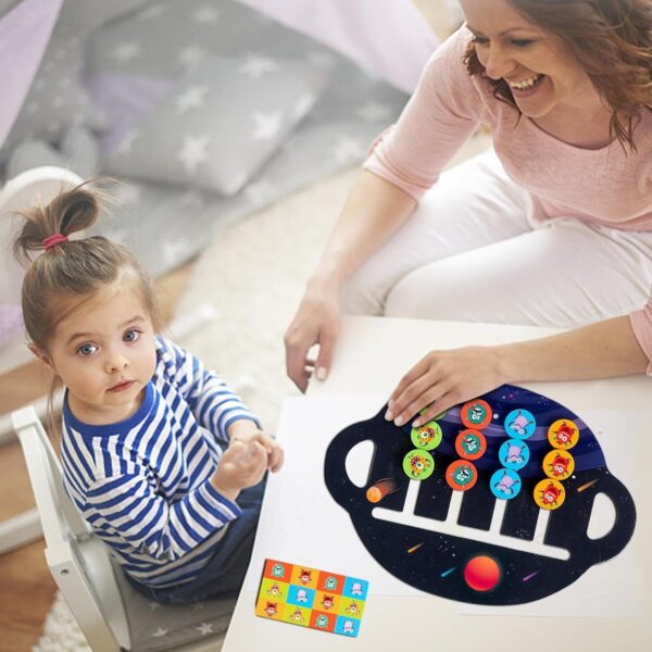 Color Matching Slide Puzzle,Kids' Indoor Climbers & Play Structures Bunny Design | Sorting & Stacking Games, Educational Wooden Models, Assembly & Disentanglement Puzzles - Image 2