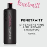 Sebastian Professional Penetraitt Shampoo, Strengthen & Repair for Damaged Hair, Professional Hair Care, 1L - Image 2