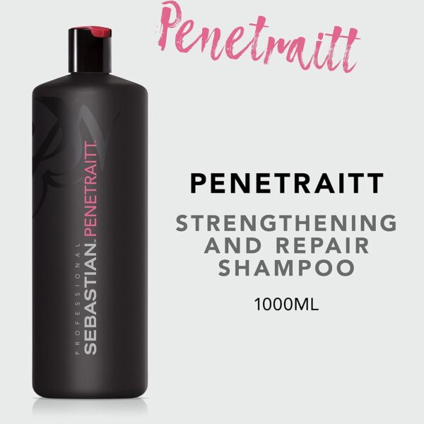 Sebastian Professional Penetraitt Shampoo, Strengthen & Repair for Damaged Hair, Professional Hair Care, 1L - Image 2