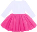 FYMNSI Baby Girls Toddler Kids 1st / 2nd / 3rd Birthday Party Dress Cotton Long Sleeve Bowknot Tutu Tulle Princess Dresses Photo Props - Image 2