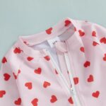 MAHUAOYIXI Toddler Baby Girl One Piece Swimsuit Long Sleeve Swim Rash Guard Ruffles Bathing Suit Floral Print Zip Up Sunsuits Swim Romper Jumpsuit Swimwear Beachwear - Image 5