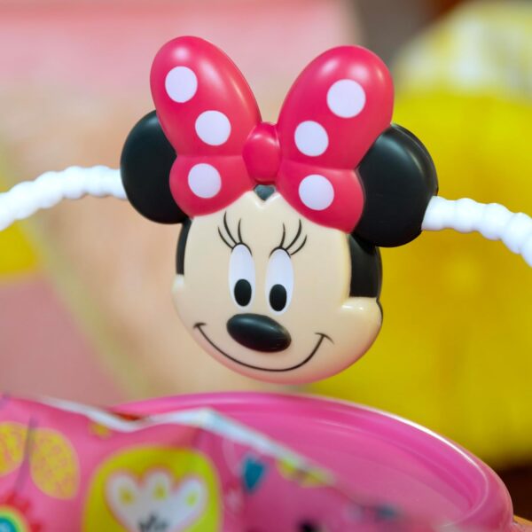 Bright Starts Disney Baby Minnie Mouse Peekaboo Activity Jumper with Lights and Melodies, 8 Toys, 4 Adjustable Positions, Ages 6 Months + - Image 10