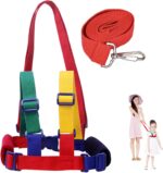HREDZEO Walking Harness Toddlers,Toddlers Reins Safety Leash Rope Baby Reins with Green Yellow Color Band 2 in 1 Baby Safety Reins Anti-Lost for Children