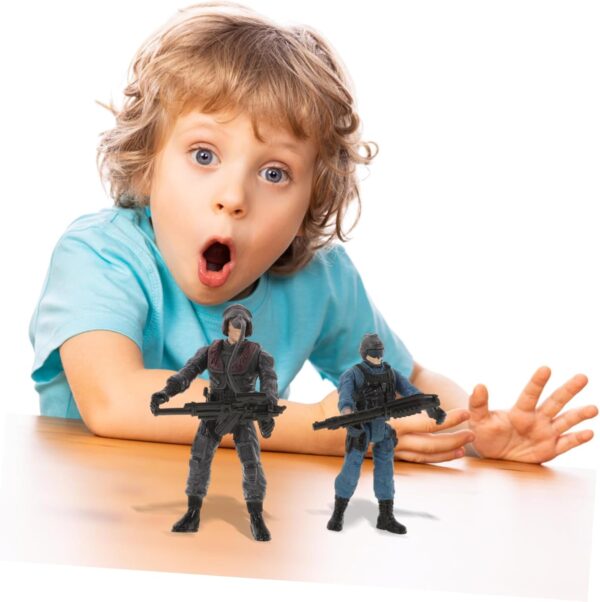 VICASKY 6pcs Soldier Model Tank Mini Play Figure Playsets Accessories Army Men Army for Boys Solider Boy Action Figures Army Soldier Boy Plastic - Image 5
