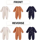 JiAmy Unisex Baby Boy Girl Footies Rompers Cotton Long Sleeve 3 Pack Infant Jumpsuits 0-12 Months Babies' Outfits - Image 5