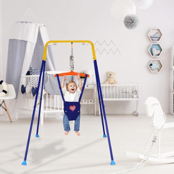 Kid Doorway Jumper, Door Jumper for Kid with Adjustable Strap, Walking Harness Function, Easy Setup, Fun Activity, Baby Jump Chair Bounce Swing - Image 7