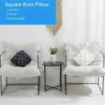 Knot Pillow,Knot Cushion,Square Plush Throw Pillow Handmade Soft Knotted Cushions,Home Decorative Knot Pillow Cuddle Cushion for Room Sofa Home Bed Floor,Bed Pillows Decoration(Grey/30*33*12CM) - Image 6