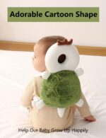 Bambebe Baby Head Protection Pillow Head Protection Backpack Safety Pads Adjustable Size Baby Head Protector for 4-24 Months Toddler Baby Safety Helmet Baby Harness Baby Walking(Turtle) - Image 5