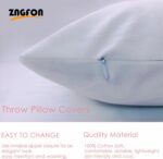 ZNGFON Playroom Signs - Kids Pillow Covers Decor with Rules Quotes - 'Be Nice', 'Share', 'Have Fun' - Colorful Nursery Boys Girls Bedroom 18x18 inch - Image 5