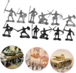HONMEET 60pcs Medieval Soldiers Action Figures Set Knight Miniatures and Archaic Warriors Playset for Ideal for Imaginative Play and War Scene - Image 9