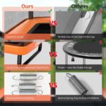 INFANS 6FT Kids Trampoline with Swing, ASTM Approved Rectangle Recreational Trampoline with Enclosure Safety Net, Indoor/Outdoor Baby Toddler Play Combo Bounce, Birthday for Boy & Girl - Image 8