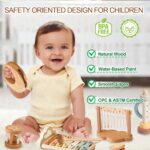 Smartwo Kids Musical Instruments, Wooden Montessori Music Toy Set for Toddler 1 2 3 Years Old, Baby Xylophone Tambourine Rattle Trumpet Wind Chime, Gift for Boys Girls - Image 3