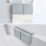 Bath Kneeler and Elbow Rest Pad, 1.75 inch Extra Thick Baby Bath Kneeling Pad and Elbow Pad for Bathtub. Bath Tub Elbow Pad with Infant Toy and Baby Accessories Organizer, Grey - Image 2