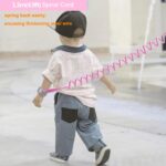 Toddler Safety Harness Backpack with Rein Baby Walking Leash Anti-Lost Safety Wrist Cuff with Lock 1.5m Children Walking Backpack-Owl-Pink - Image 5