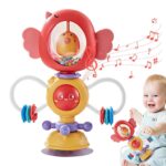 Newborns Baby Toys Wrist Rattle - High Chair Suction Toy, Suction Base Cup Toy | Sensory Activity Center Developmental Toys with Early Development Baby Toys, Sensory Teether Baby Toys - Image 9