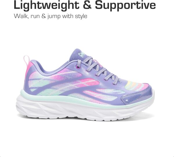 DREAM PAIRS Girls Fashion Sneakers Kids Lightweight and Comfy Lace-up Running Walking Casual Tennis Shoes - Image 3