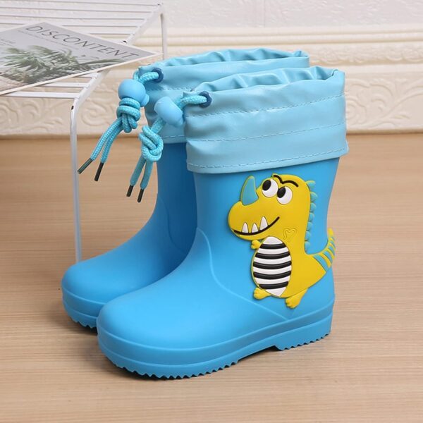 BIISDOST Rain Boots Children 24 Girls Wellington Boots Children's Boots Boys Waterproof Rain Boots Rain Shoes Adjustable Rain Boots Outdoor Non-Slip Children's Boots Garden Shoes - Image 2