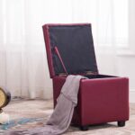 OLOTU Footstool Multifunctional Foot Stool Storage PU Fabric Feels Delicate Footstool Water Resistant Sofa Stool Concealed Storage Storage Box Ergonomic - Image 2