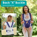 YooxArmor Baby Carrier Newborn to Toddler, Ergonomic Adjustable Toddler Carrier for 7-33 Lbs, Cozy Lightweight Infant Carrier with Neck Support, Baby Holder Carrier with Lumbar Support for Mom Dad - Image 4