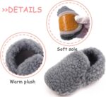 Maeau Baby Boys Girls Lightweight House Slippers Winter Warm Fleece House Shoes Winter Anti-Slip First Walking Shoes Prewalker Boots - Image 2