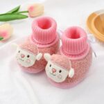 IQYU Soft lower baby shoes, baby boots, 0-18 months, first walking shoes, bowknot, children's socks, shoes, floor socks, baby socks, baby winter boots, boys, winter, baby shoes, girls, pink, 3 Months - Image 3