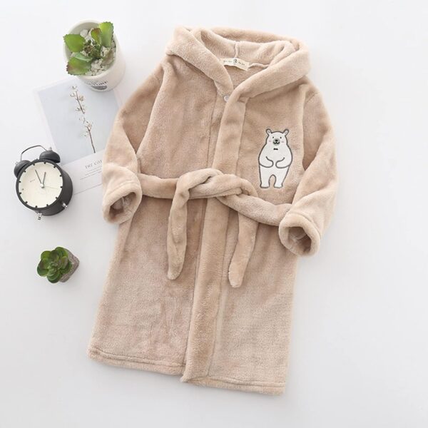 Toddler Kids Baby Boys Girls Bathrobes Hooded Warm Flannel Night-Robes Sleepwear Cute Warm Pajamas Robes Pyjamas Set For Girls 12‐13 Girls Age 8 Clothes - Image 5
