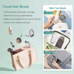 LORSEX Hair Brush Baby Bear Brush for Kids, Mini Travel Hair Brushes with Boar & Nylon Bristle for for Women Men Detangling, Defrizz, Distribute Oil (Original Beech) - Image 4