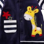 DCUTERQ Infant Baby Cute Cartoon Animals Giraffe Cows One-Piece Romper Cotton Long Sleeve Jumpsuit Bodysuit - Image 3