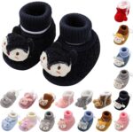Shoe for Baby Girls Boys Warm Soft Booties Anti Slip Socks Shoes Pre-Walker Shoes Mary Jane Infant Toddler Shoes Baby Boys Girls Indoor Slippers Floor Socks