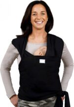 Gaia Baby Wrap | Newborn - 15Kg | Premium Supersoft Tencel Fabric | Certified Hip Healthy | Ebony